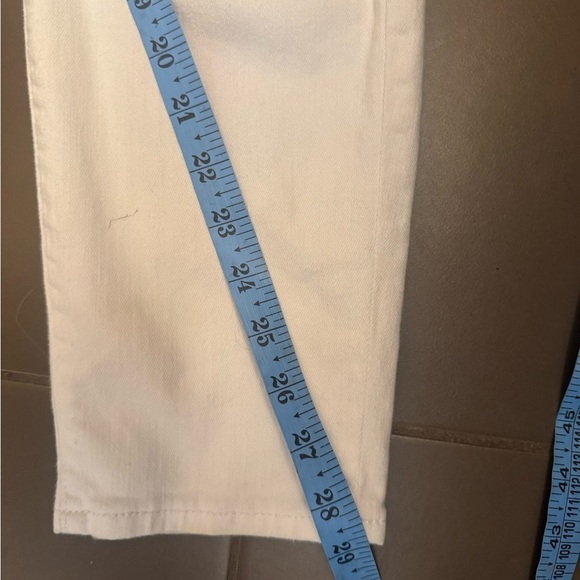 LEVI'S MID RISE CUFFED SLIM White Distressed Women’s Denim Jeans SZ 2 Waist 26 - Picture 12 of 17
